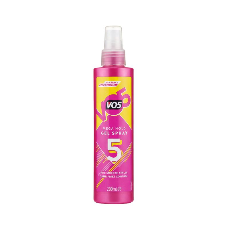 VO5 Level 5 Mega Hold 24hr Frizz Control Gel Spray 200ml