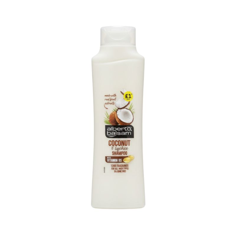 Alberto Balsam Coconut & Lychee Shampoo with Vitamin B5(Price Marked Retail Variant), 350ml / 11.8 fl oz